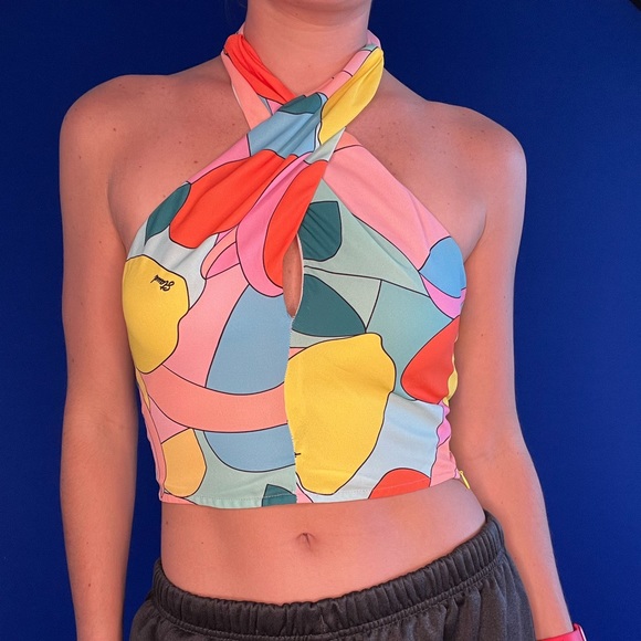 Staud Citrus Kai Top multicolor halter top - Picture 4 of 9